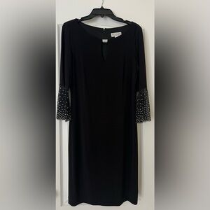 Jackie Jon Beaded Sleeve Dress